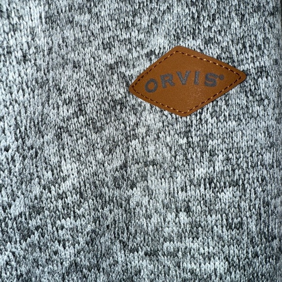 Orvis Sherpa Lined 1/4 Zip Pullover Sweater Men’s Small Gray Fleece Lined Jacket - Picture 8 of 13